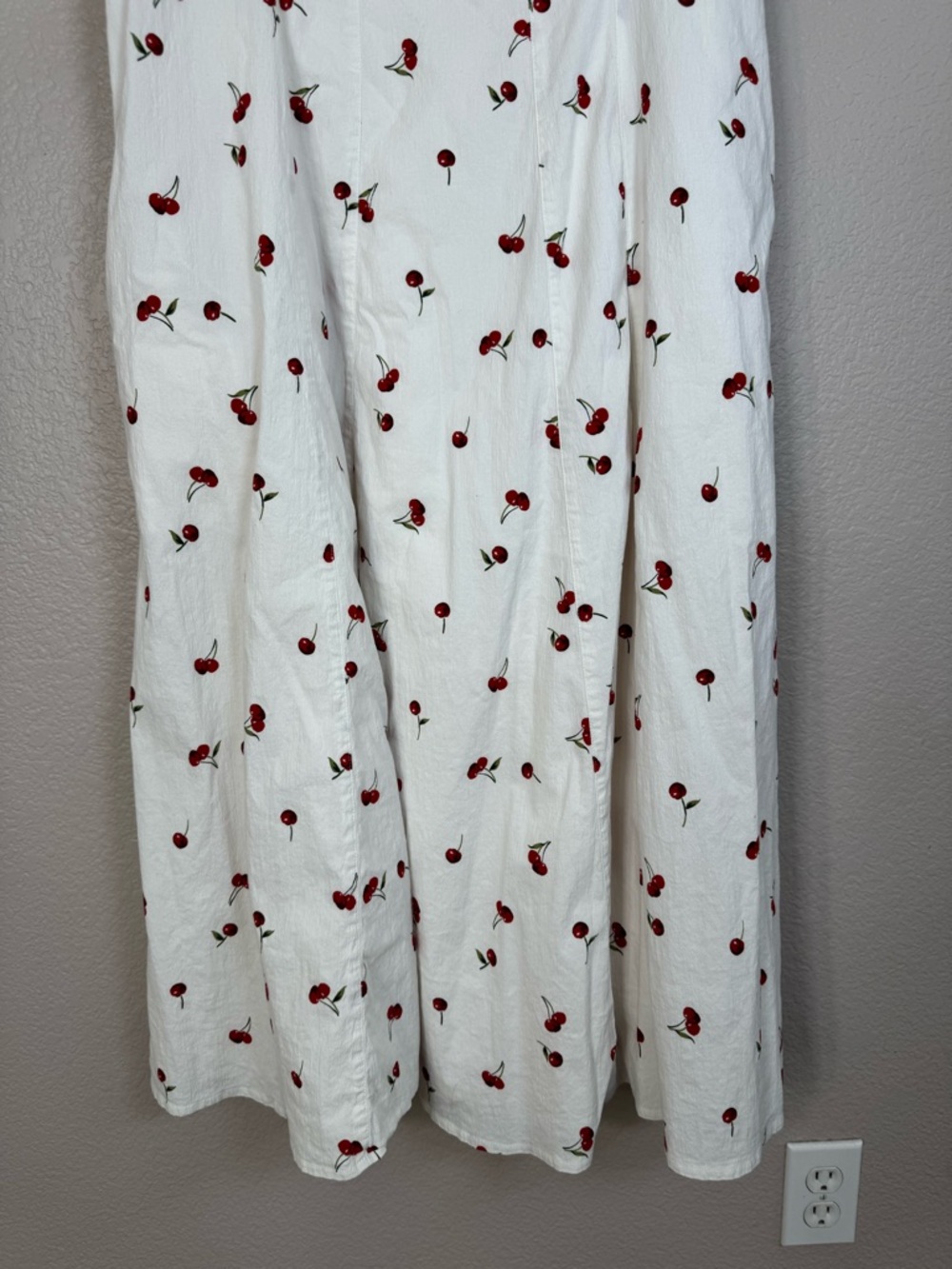 Abercrombie & Fitch Mila Stretch Midi Dress in Cherry Print ๐ size XXLP $110 - Picture 12 of 16